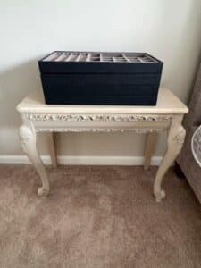 French-Provincial-Style-Accent-Table-with-Modular-Jewelry-Storage-Case