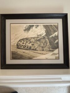 Guy-Coheleach-Signed-Limited-Edition-Print-Reclining-Snow-Leopard-fifth-image