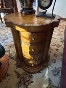 Leather-Wrapped-Four-Drawer-Side-Table