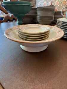 Limoges-France-Hand-Painted-Art-Deco-Dragonfly-Motif-Serving-Set