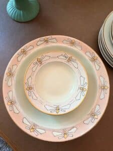 Limoges-France-Hand-Painted-Art-Deco-Dragonfly-Motif-Serving-Set-second-image