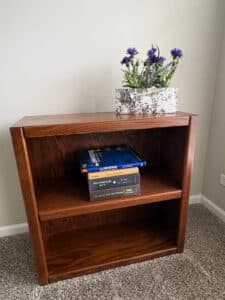 Mid-Century-Modern-Oak-Two-Shelf-Bookcase
