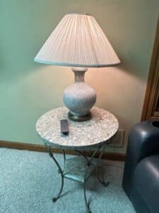 Mid-Century-Modern-Style-Terrazzo-Side-Table-with-Textured-Ceramic-Table-Lamp-second-image