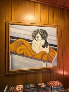 Original-Oil-Painting-of-a-Dog-in-a-Crate