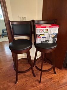 Pair-of-Swivel-Bar-Stools-and-Magic-Bullet-Express-Piece-Set