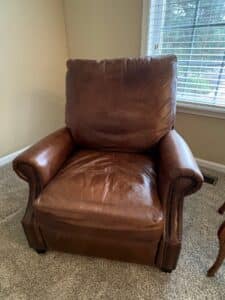 Pottery-Barn-James-Roll-Arm-Leather-Recliner-Pair-third-image