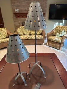 Rustic-Iron-and-Punched-Tin-Star-Table-Lamps-Set-of-fourth-image