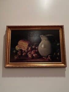 Still-Life-with-Plums-Figs-and-Bread-Reproduction-after-Luis-Egidio-Melndez