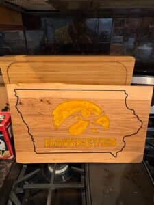 University-of-Iowa-Hawkeyes-Custom-Wood-and-Resin-Serving-Board