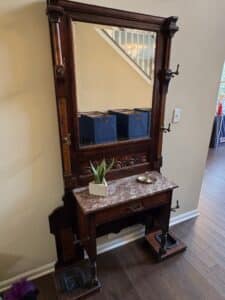 Victorian-Eastlake-Walnut-Hall-Tree-with-Marble-Top