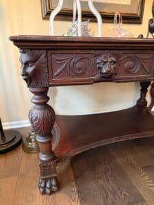 Victorian-Renaissance-Revival-Carved-Oak-Library-Table-second-image