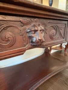 Victorian-Renaissance-Revival-Carved-Oak-Library-Table-third-image
