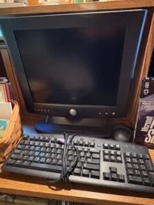 Vintage-Dell-Monitor-and-Micron-Keyboard-Computing-Lot