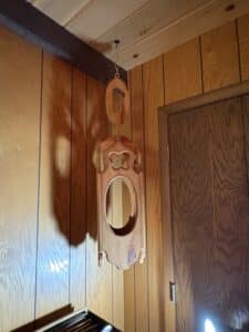 Vintage-Hand-Carved-Wooden-Hanging-Lantern-Frame-third-image