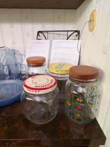 Vintage-Kitchenware-Collection-Glassware-Canisters-and-Cookbooks