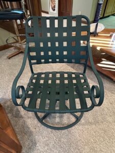 Vintage-Wrought-Iron-Strap-Patio-Swivel-Chair