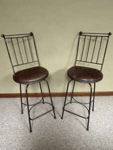 Walter-E.-Smithe-Wrought-Iron-Swivel-Bar-Stools