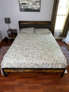 Industrial-Style-Metal-and-Wood-Platform-Bed-Frame-with-Storage-Headboard-and-Charging-Ports