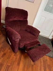 La-Z-Boy-Burgundy-Corduroy-Recliner-third-image