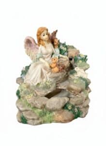 Angel-with-Animals-Musical-Water-Fountain-Figurine
