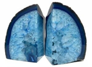 Blue-Agate-Geode-Bookends
