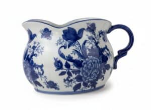 Cracker-Barrel-Blue-White-Porcelain-Wall-Pocket-Vase