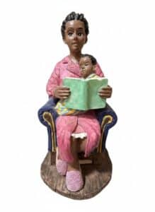 Mother-and-Child-Reading-Figurine
