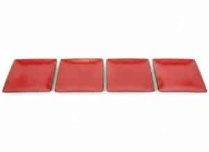 Roscher-Evie-Collection-Red-Square-Plates-Set-of-