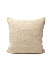 Vintage-Hand-Crocheted-Pillow-Cover-with-Floral-Medallion