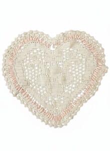 Vintage-Heart-Shaped-Crochet-Doily-with-Pink-Ribbon