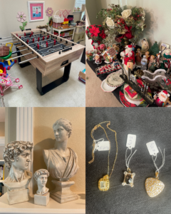 Blue Moon Estate Sale in River Place with jewelry, holiday decor, toys, kitchenware, and more!