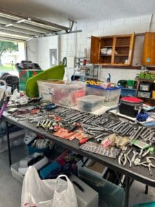 From the Hot Tub to the Tool Shed — Estate Sale Packed with Tools, Records, Jewelry & Makeup