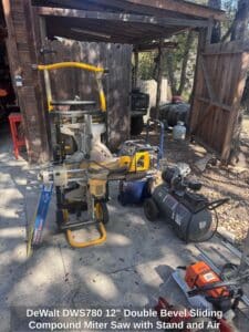 DeWalt-DWS-Double-Bevel-Sliding-Compound-Miter-Saw-with-Stand-and-Air-Compressors