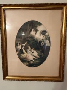 Antique-Print-of-a-Pastoral-Scene-with-Figures