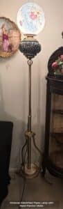 Victorian-Electrified-Piano-Lamp-with-Hand-Painted-Globe