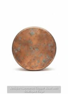 Antique-Hammered-Copper-Bowl-with-Scalloped-Edge-1