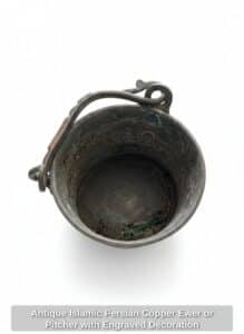 Antique-Islamic-Persian-Copper-Ewer-or-Pitcher-with-Engraved-Decoration-1