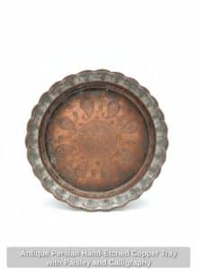 Antique-Persian-Hand-Etched-Copper-Tray-with-Paisley-and-Calligraphy-1