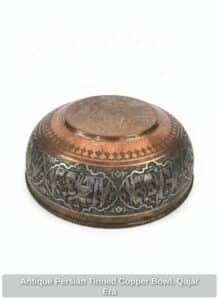Antique-Persian-Tinned-Copper-Bowl-Qajar-Era-1