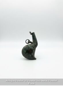 Antique-Pewter-or-Pewter-like-Metal-Powder-Flask-1