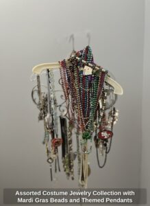 Assorted-Costume-Jewelry-Collection-with-Mardi-Gras-Beads-and-Themed-Pendants-second-image-1