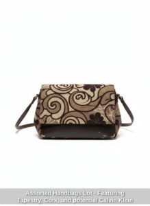 Assorted-Handbags-Lot-Featuring-Tapestry-Cork-and-potential-Calvin-Klein-second-image