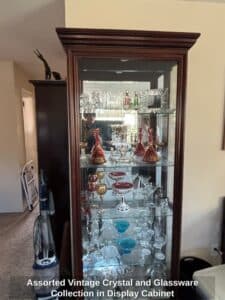 Assorted-Vintage-Crystal-and-Glassware-Collection-in-Display-Cabinet-1