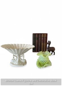Bronze-Llama-Figurine-and-Decorative-Book-Set-1