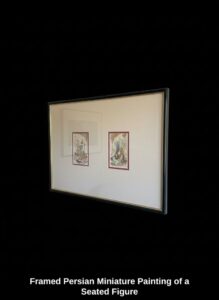 Framed-Persian-Miniature-Painting-of-a-Seated-Figure-1