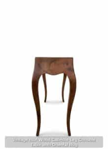 Vintage-Burl-Wood-Cabriole-Leg-Console-Table-with-Oriental-Rug-third-image-1