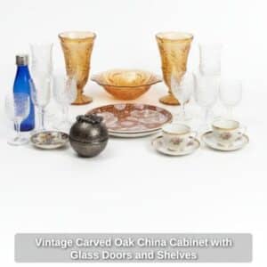 Vintage-Carved-Oak-China-Cabinet-with-Glass-Doors-and-Shelves