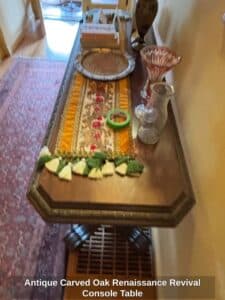 Antique-Carved-Oak-Renaissance-Revival-Console-Table-1