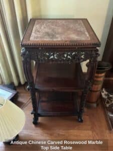 Antique-Chinese-Carved-Rosewood-Marble-Top-Side-Table