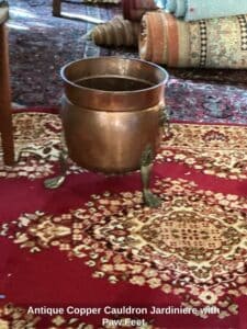 Antique-Copper-Cauldron-Jardiniere-with-Paw-Feet